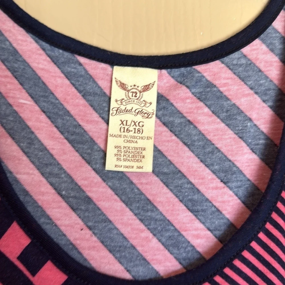 Pink and Black Striped Maxi Dress - Picture 2 of 3